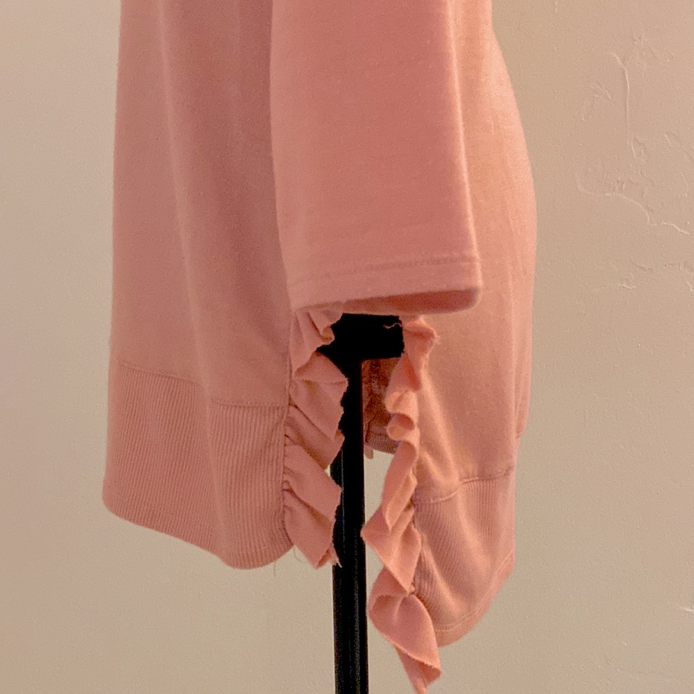 Cupio 3/4 Sleeve High Low Light Pink Top Size Medium - Picture 3 of 16